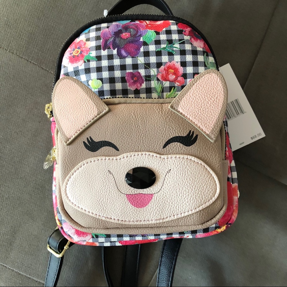 Sold • Extremely Cute Puppy Dog Mini Backpack NWT Betsey - Picture 9 of 12